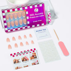 OIFEN nails worn on hands while typing, demonstrates durable everyday wear