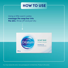 Baby bath scene using Oilatum soap demonstrating gentle care for infants