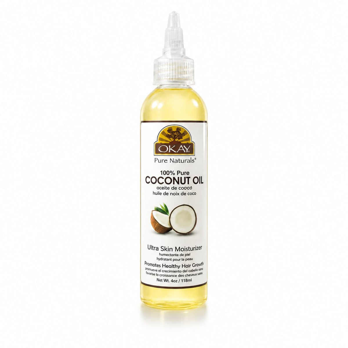 OKAY front bottle view showing squeeze cap and clean packaging benefit