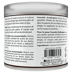 OKAY jar open with solid coconut oil texture, easy scoop benefit