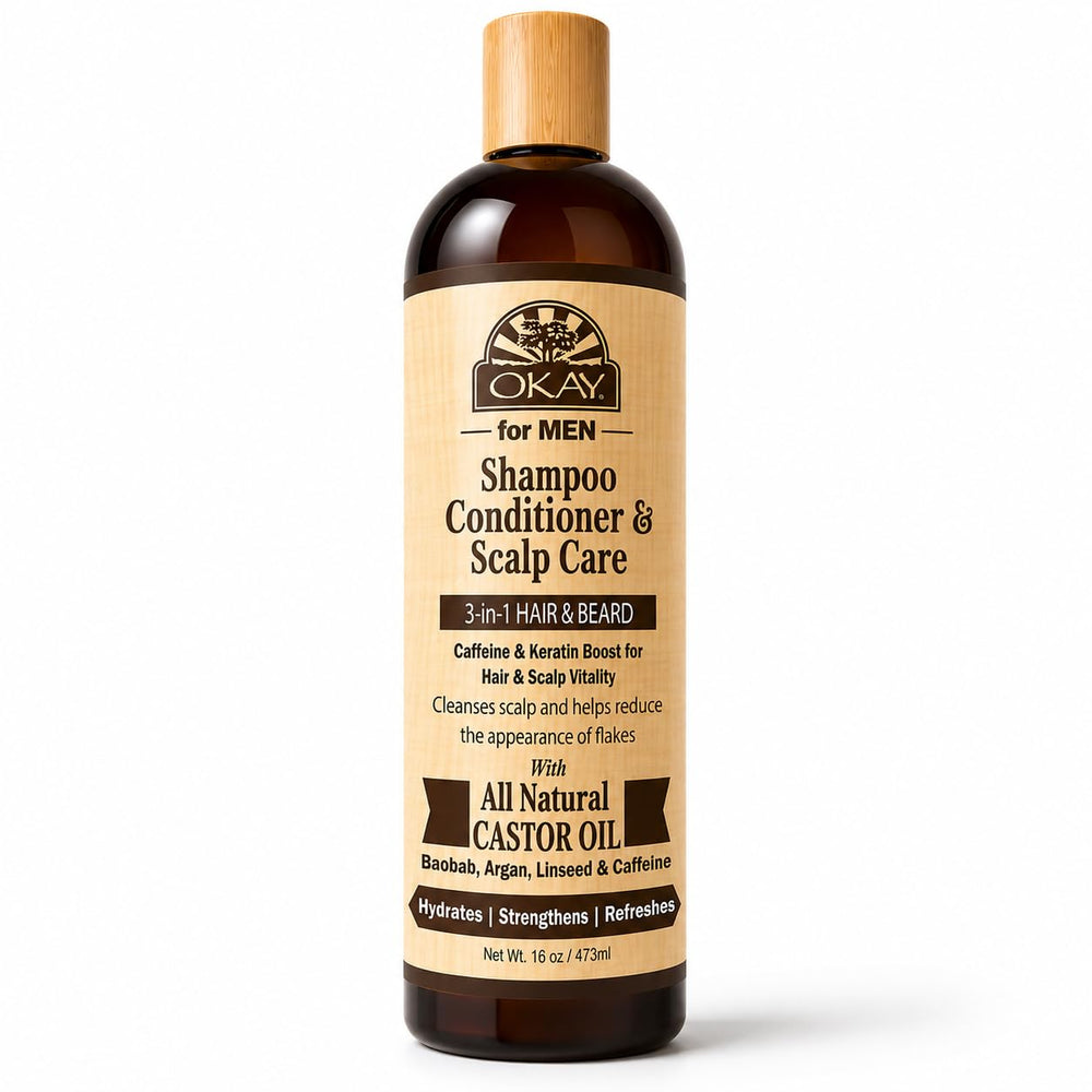 OKAY bottle front view showing label and product benefit