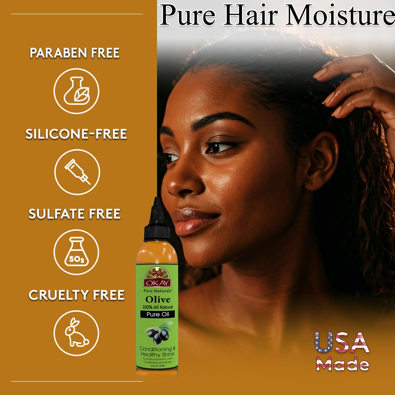 OKAY oil texture drop on skin showing smooth emollient feel and easy absorption