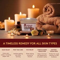 OKAY shea butter applied to elbow to show targeted hydration benefit