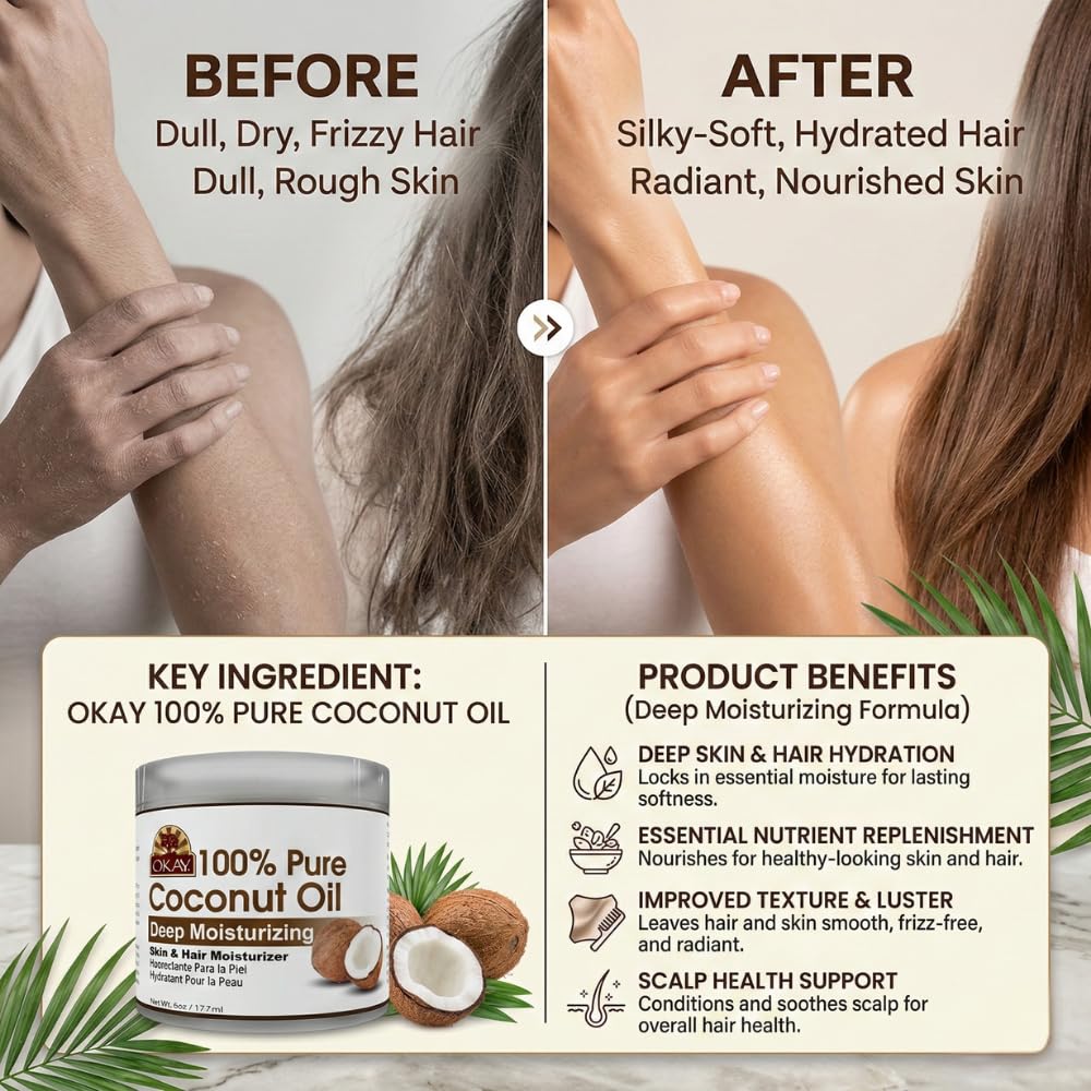 Spoon scooping OKAY coconut oil, convenient portioning benefit
