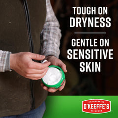Close-up of O'Keeffe's cream texture highlighting concentrated hydration