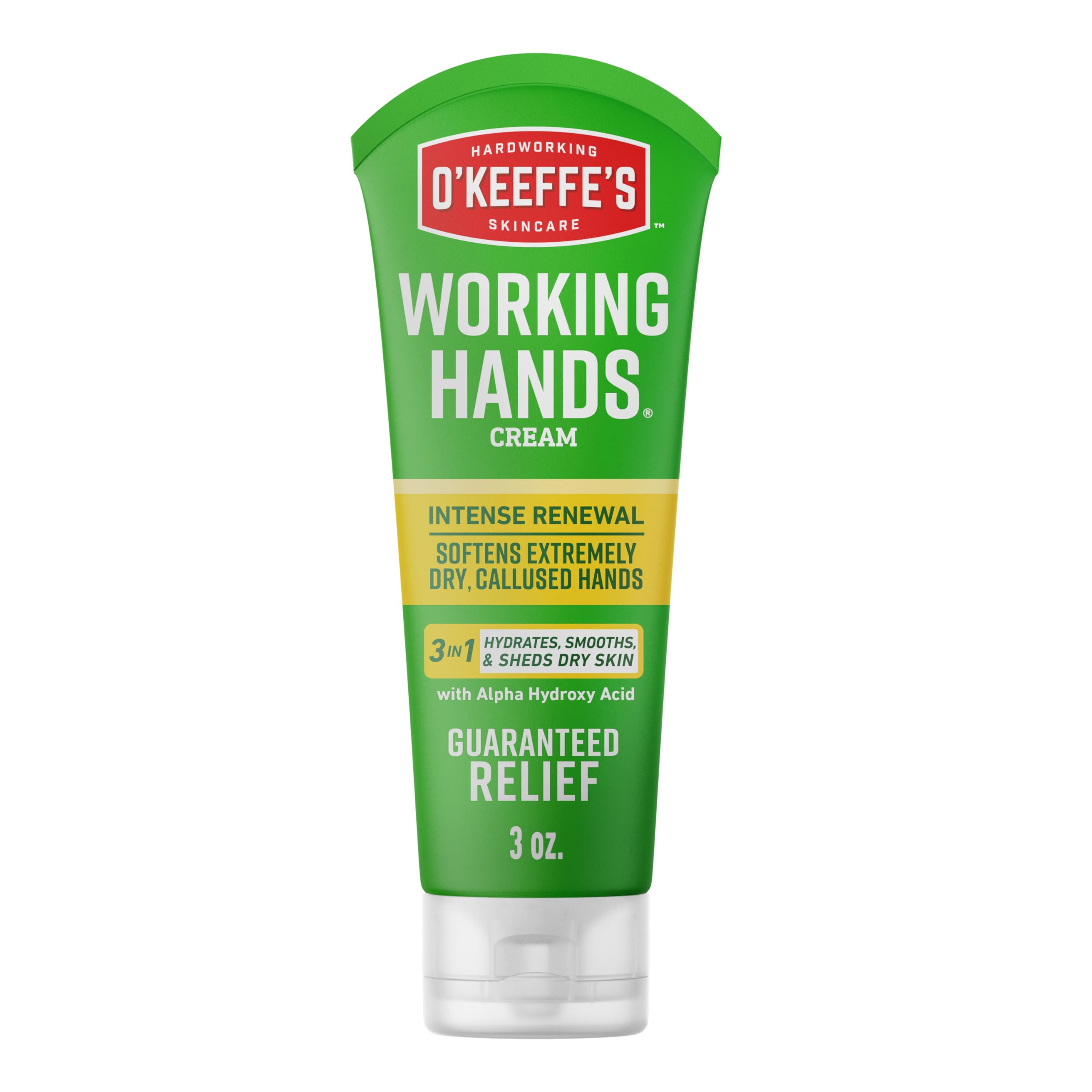 O'Keeffe's front tube view showing label and 3 oz size for easy identification and convenience