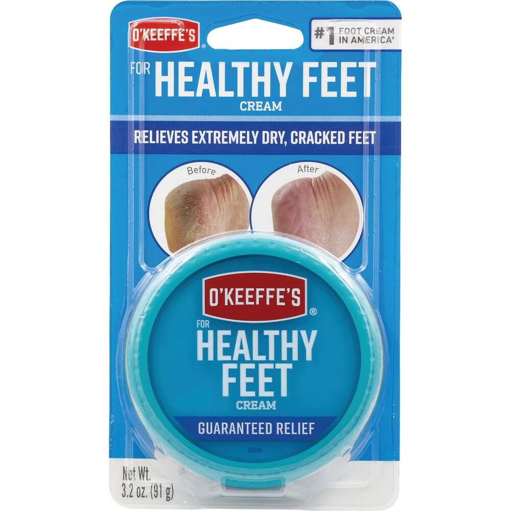 O'Keeffe's jar front view showing label and compact packaging benefit: clear identification