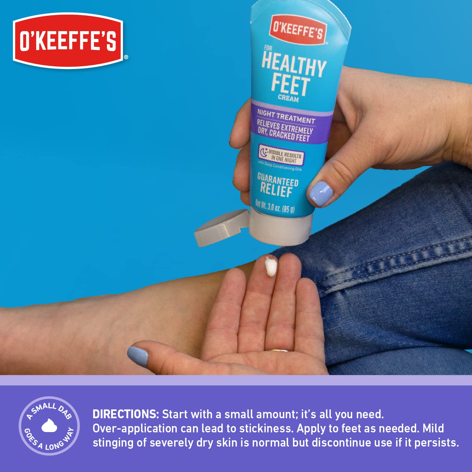 focus on deep conditioning oils label of O'Keeffe's showing moisturizing benefit