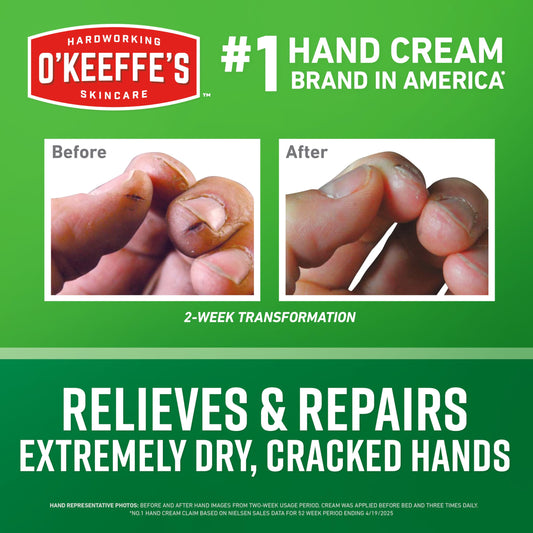 O'Keeffe's jar opened revealing cream, ready to hydrate skin