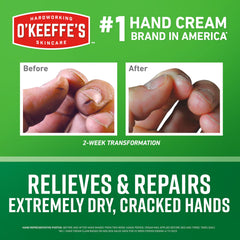 O'Keeffe's jar opened revealing cream, ready to hydrate skin