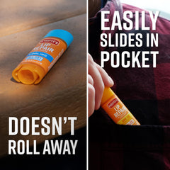 O'Keeffe's lip balms beside sunglasses showing SPF option for outdoor protection