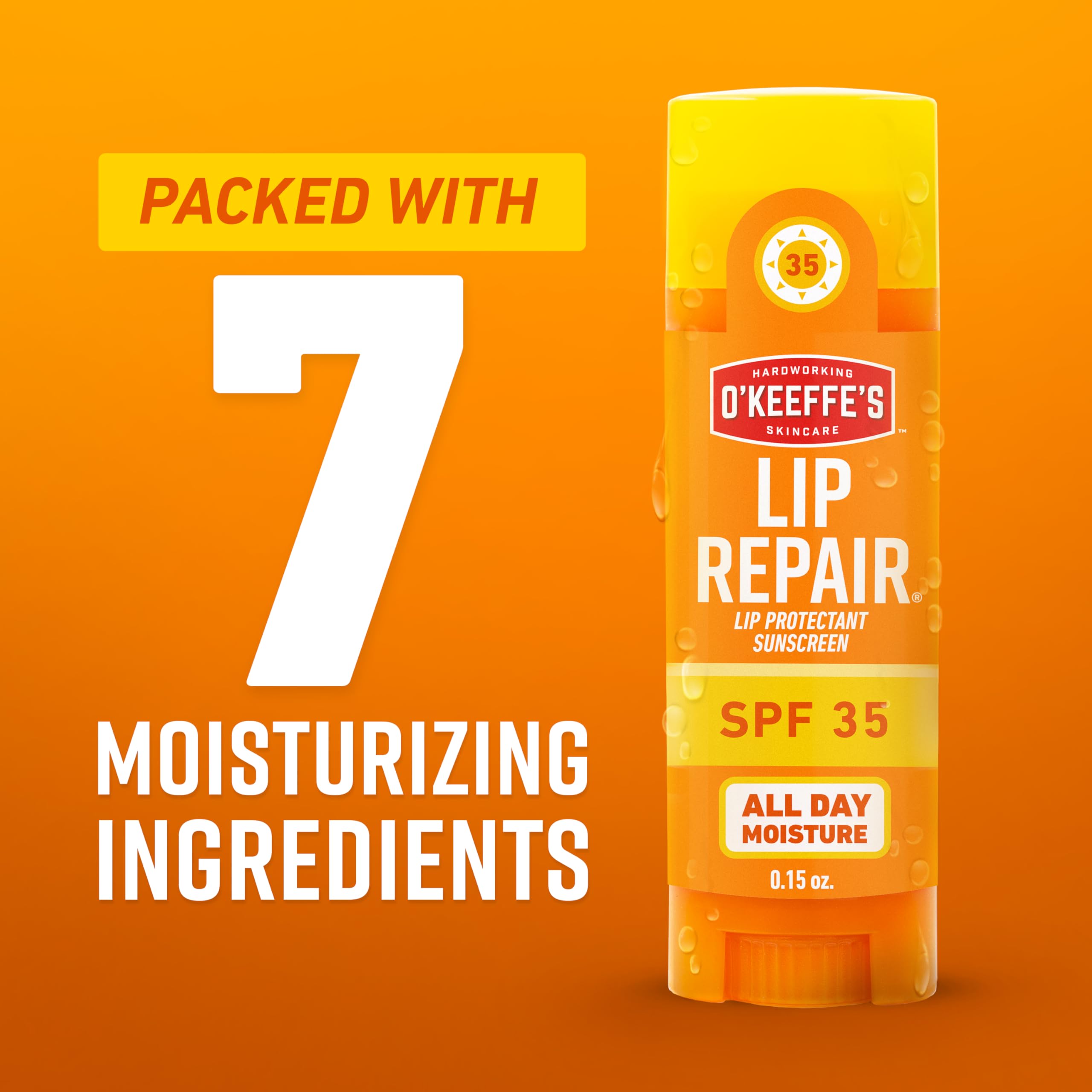 O'Keeffe's open cap with balm tip demonstrating quick application convenience
