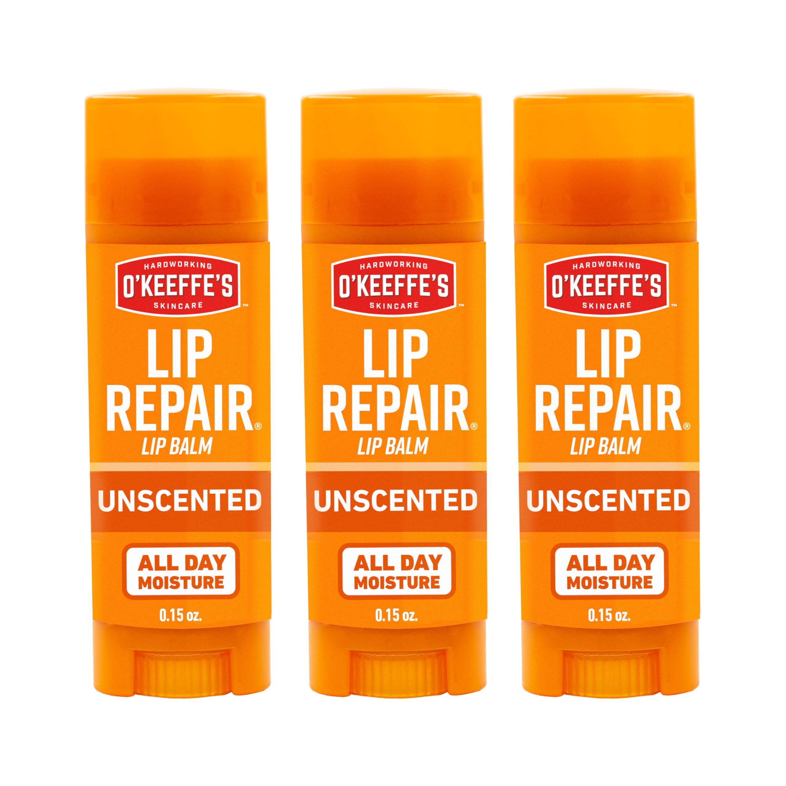O'Keeffe's unscented stick front packaging showing product benefits