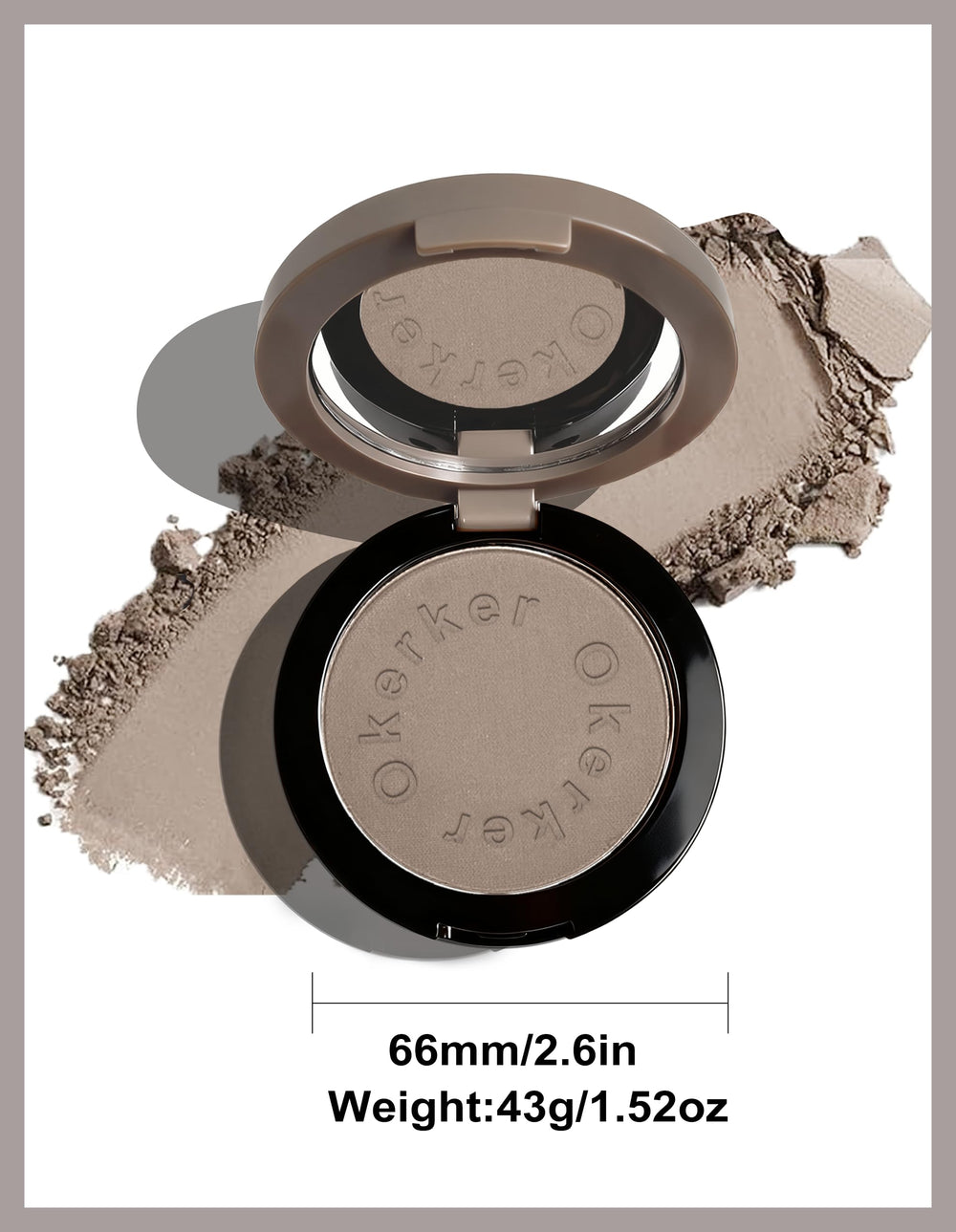 Okerker palette inside makeup bag ready for quick touch-ups advantage