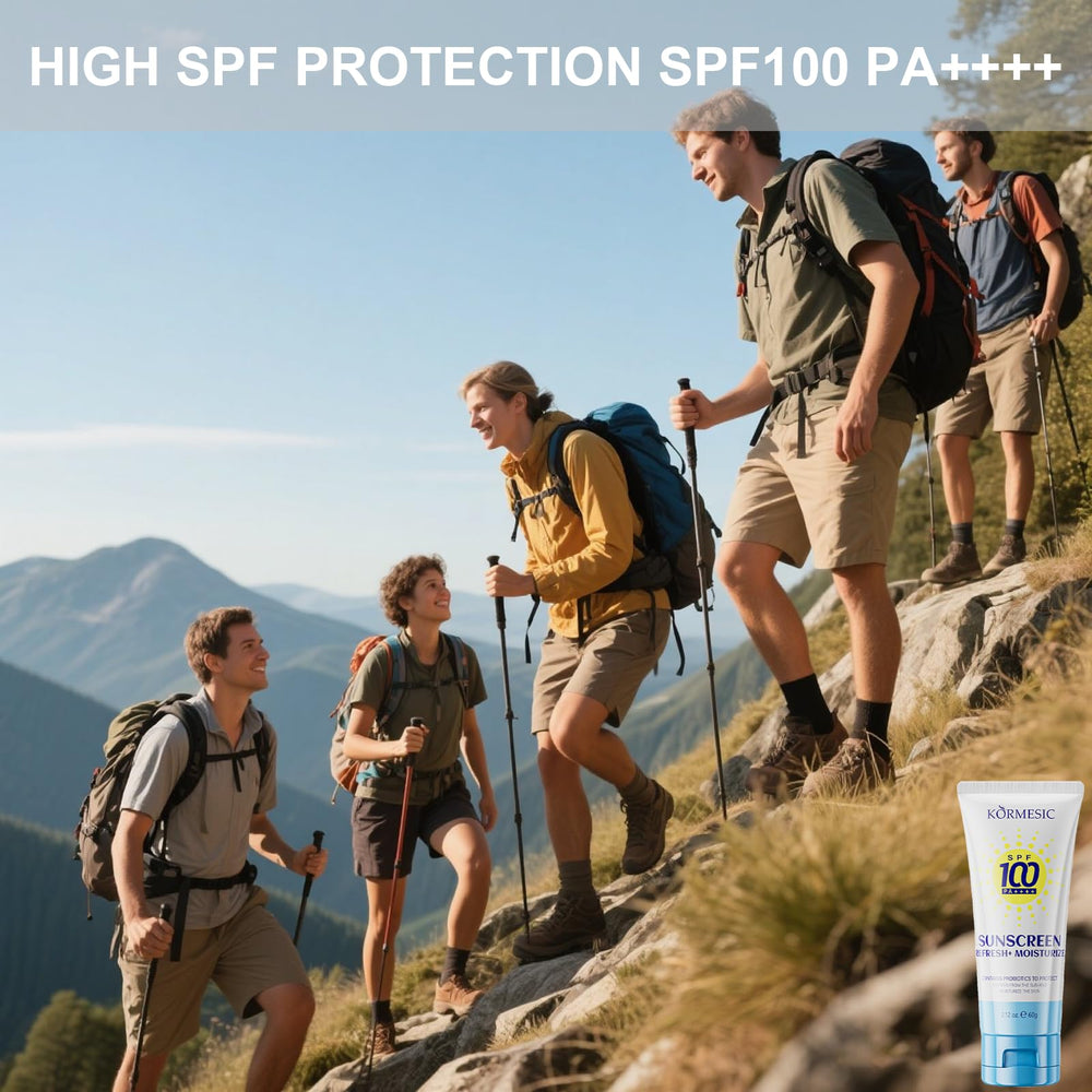 Okerker packaging label highlighting SPF100+ PA++++ and ingredients