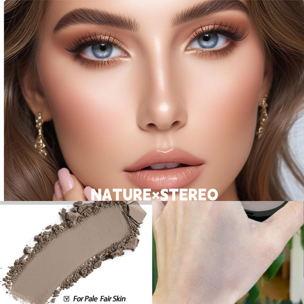 Okerker powder swatch on fair forearm reveals true cool-toned payoff