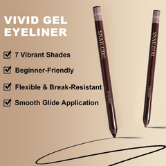 Okerker seven shade lineup showing color options for versatile eye looks