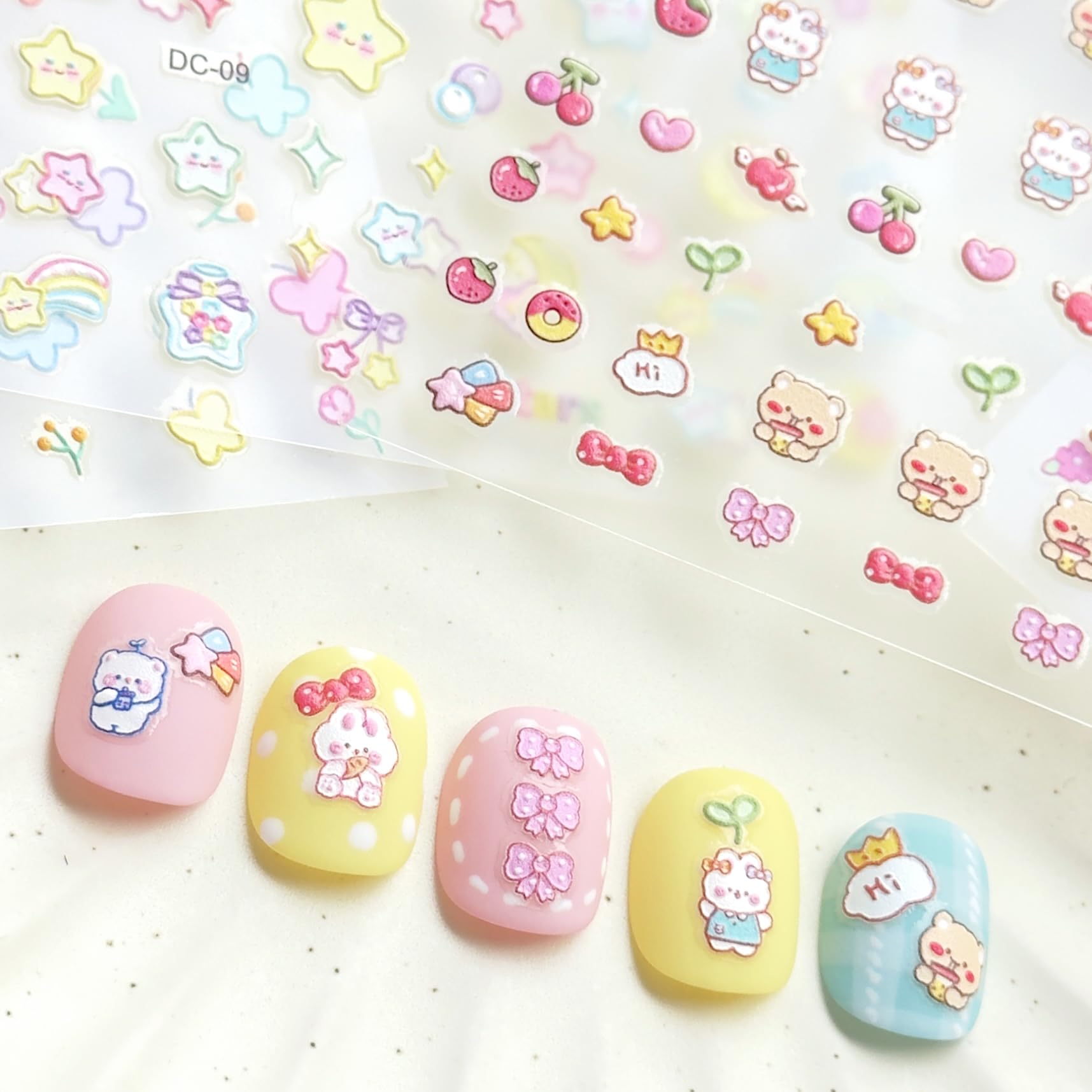 okiyomi close-up embossed texture highlighting 3D depth for tactile nail art