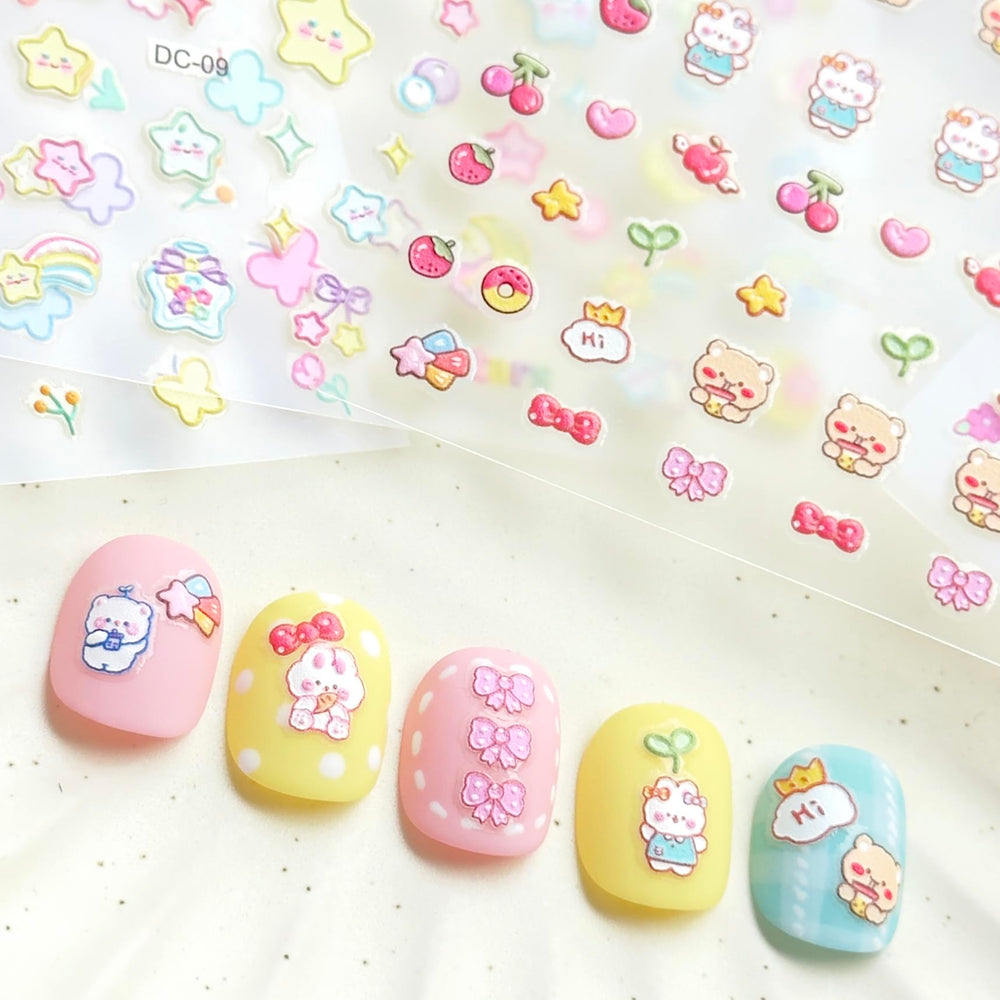 okiyomi close-up embossed texture highlighting 3D depth for tactile nail art