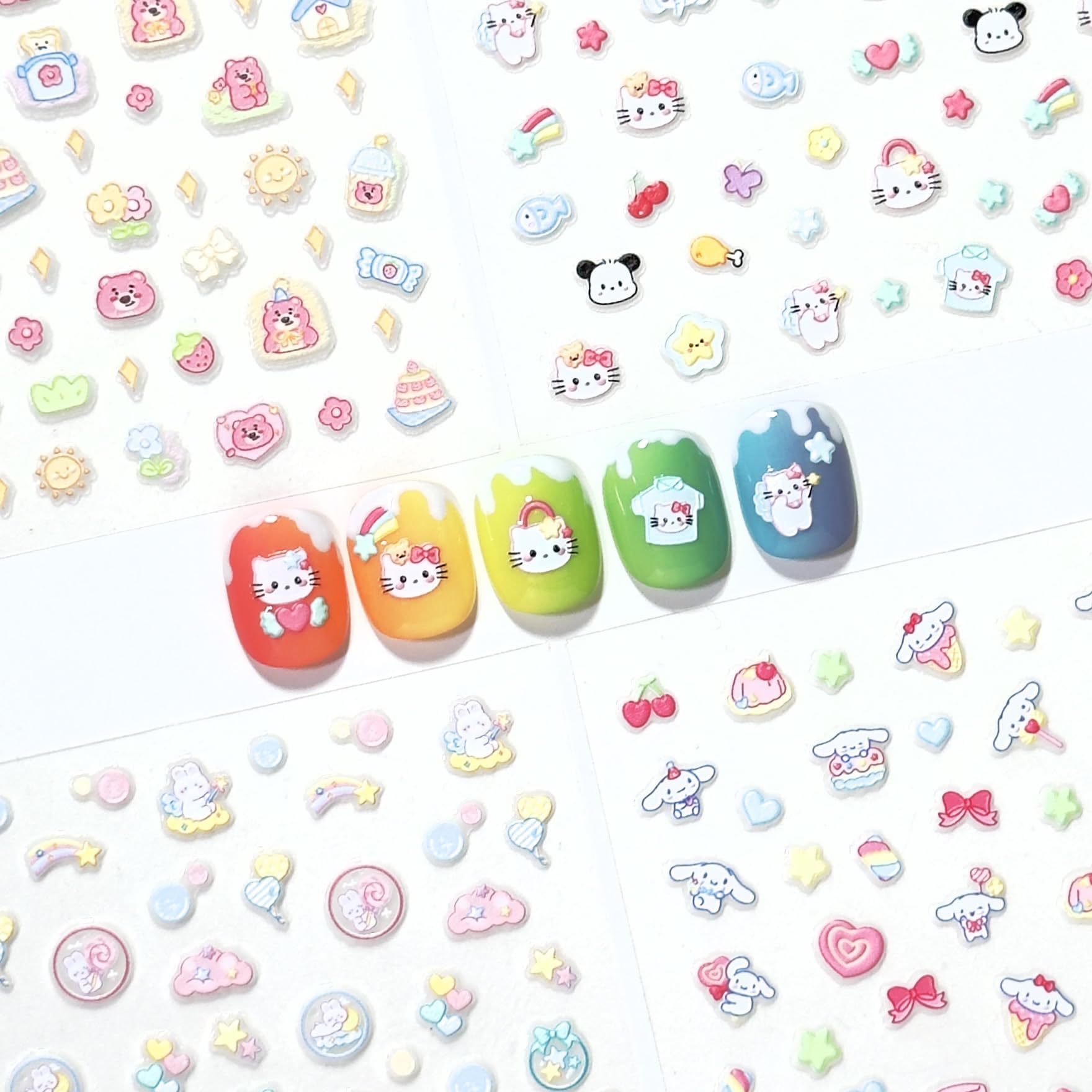 okiyomi front sheet display showing all four sheets and variety for instant styling