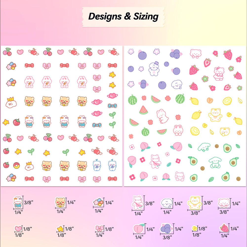 okiyomi next to coin size comparison showing sticker sizes for fit
