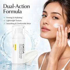 OKOA Cream label closeup highlighting brand and product clarity benefit