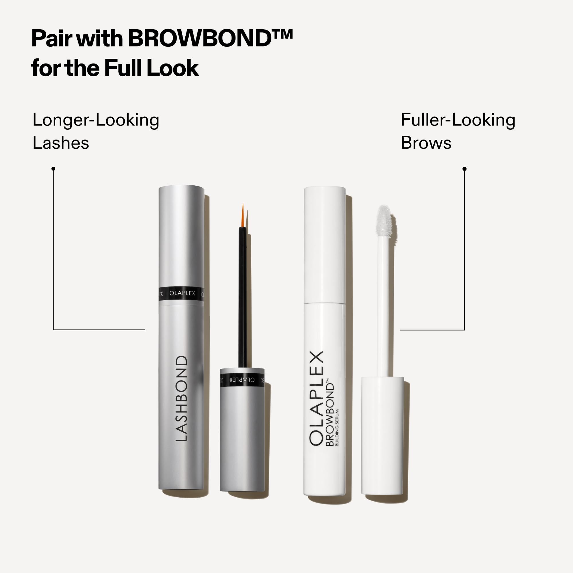 Olaplex Lashbond 4.5 mL next to common item for scale, helps judge product size