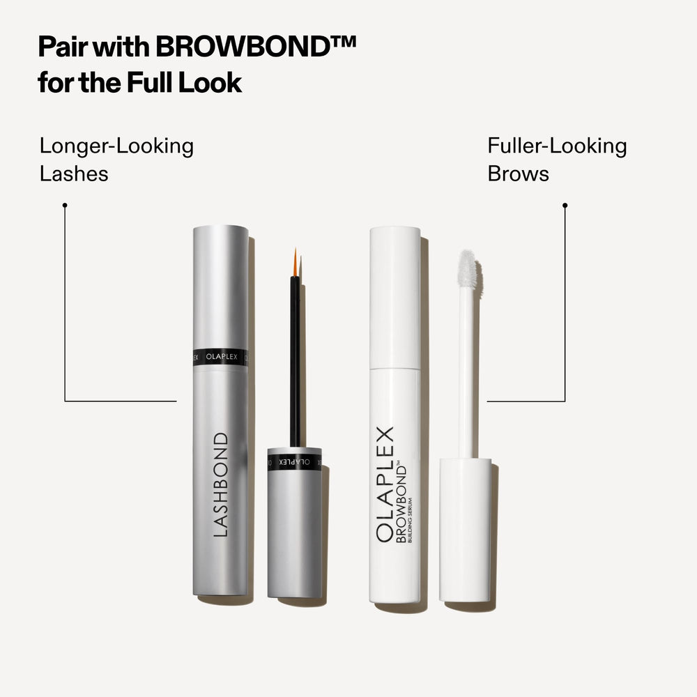 Olaplex Lashbond 4.5 mL next to common item for scale, helps judge product size