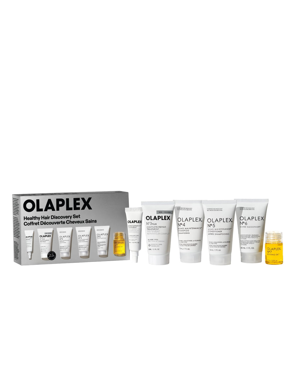 Olaplex N°3PLUS tube front showing concentrated repair benefits