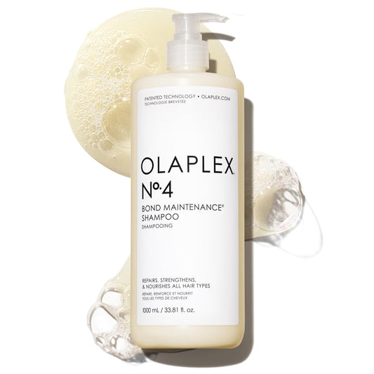 Olaplex Nº.4 front bottle shows label and size for easy identification and benefit