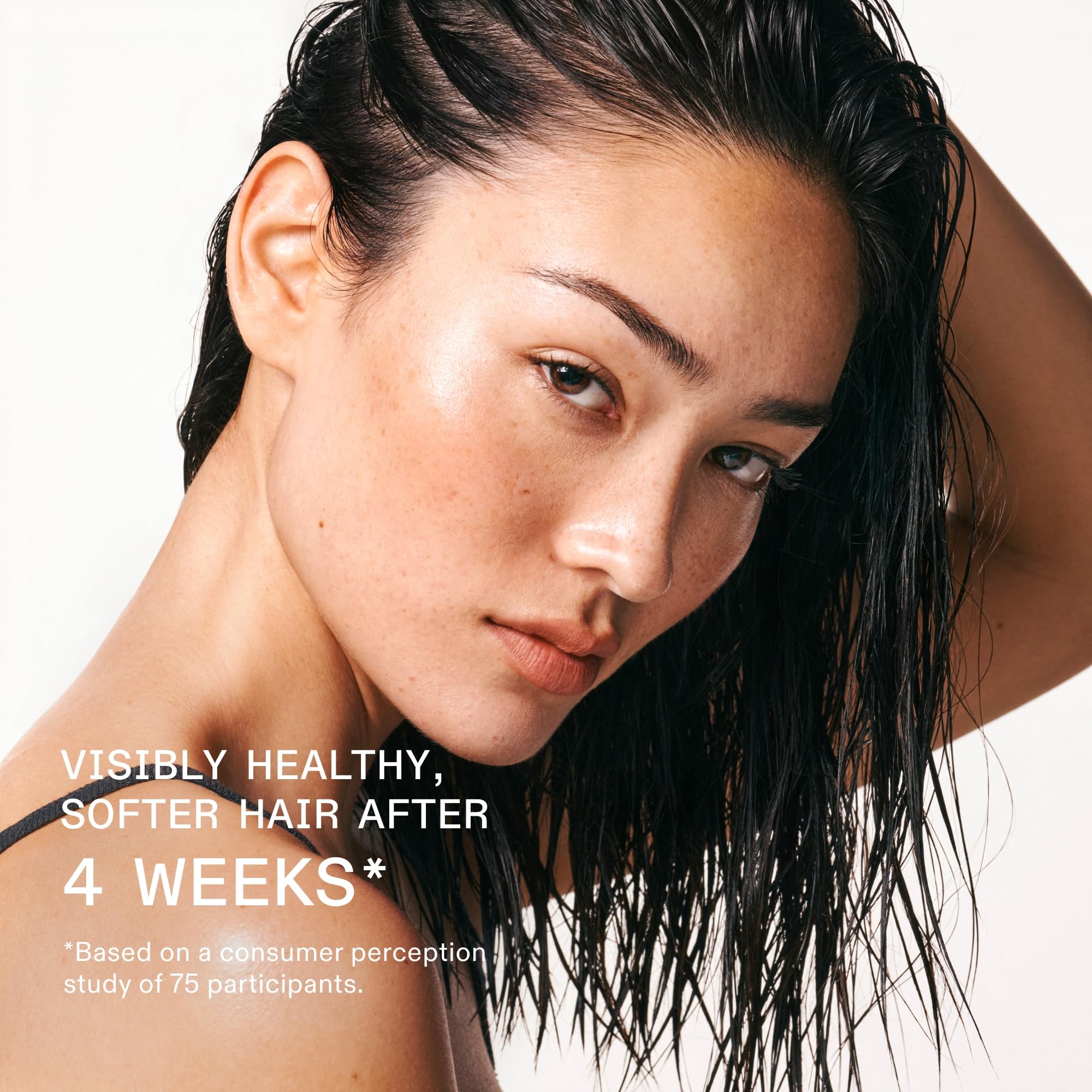 Olaplex Nº.0.5 serum texture close-up illustrating lightweight consistency and fast absorption benefit
