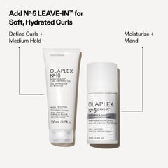 Olaplex Nº.10 bottle next to a tape measure to show 200 mL scale and travel-friendly size