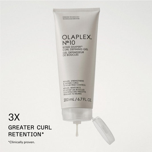 Olaplex Nº.10 gel texture close-up demonstrating slip for easy application and smooth definition