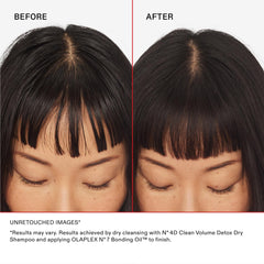 Olaplex Nº.4D before and after roots showing increased lift and cleaner appearance