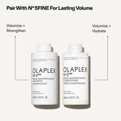 Olaplex No.4 FINE before and after on fine hair showing increased volume