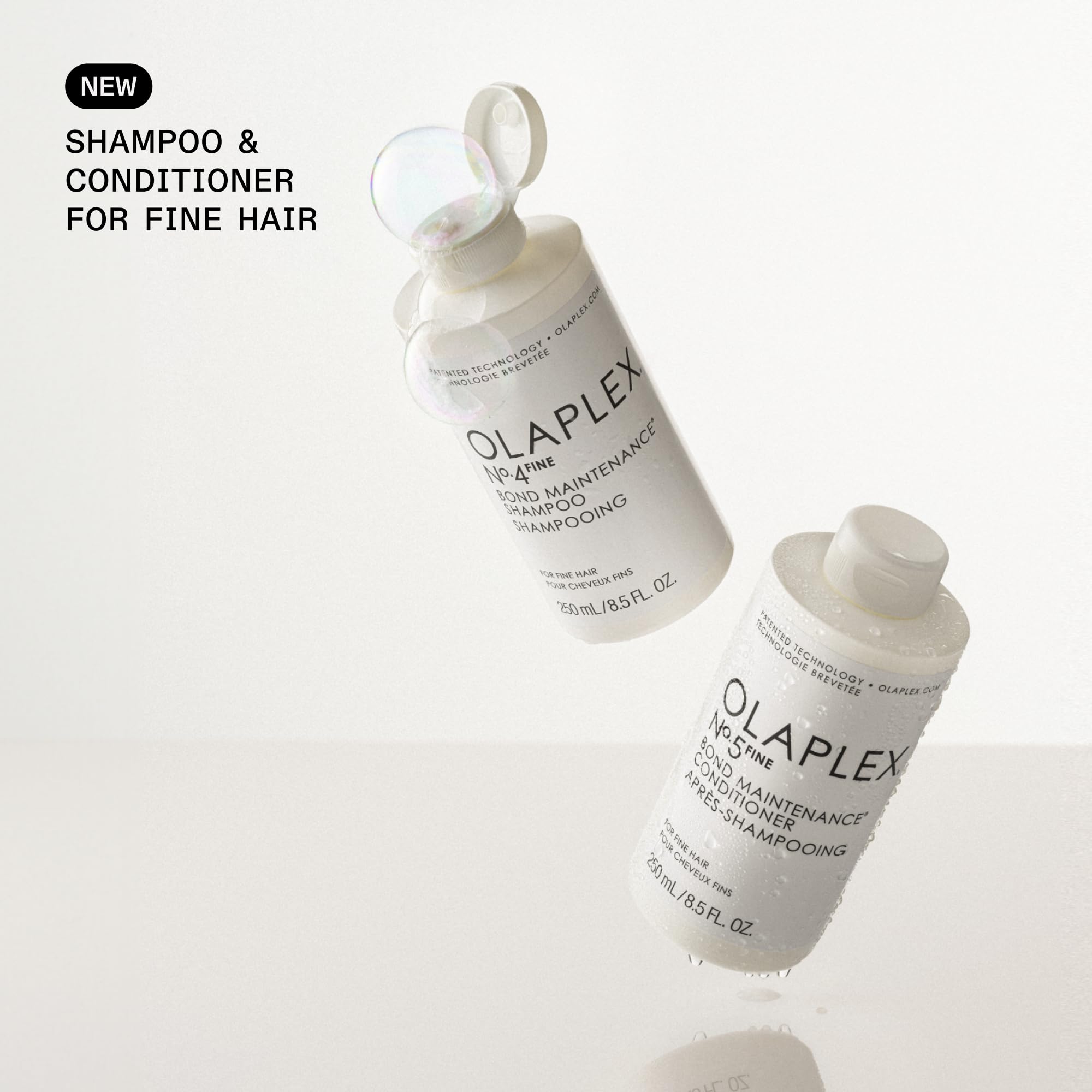 Olaplex No.4 FINE shampoo texture close-up for gentle cleansing