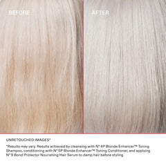 Olaplex Nº.4P next to ruler showing 250 mL bottle size