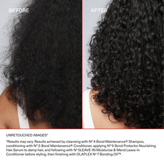 Olaplex Nº.5 bottle on vanity in lifestyle setting showing daily styling convenience