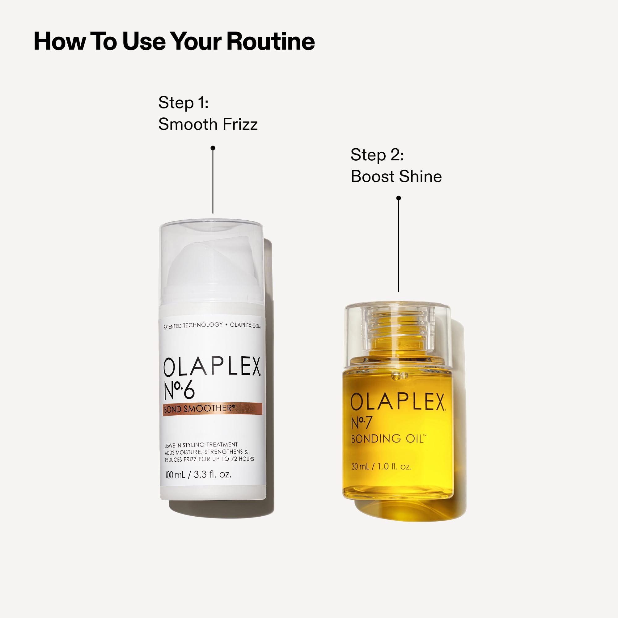 Olaplex No.7 Bonding Oil bottle close-up highlighting lightweight shine