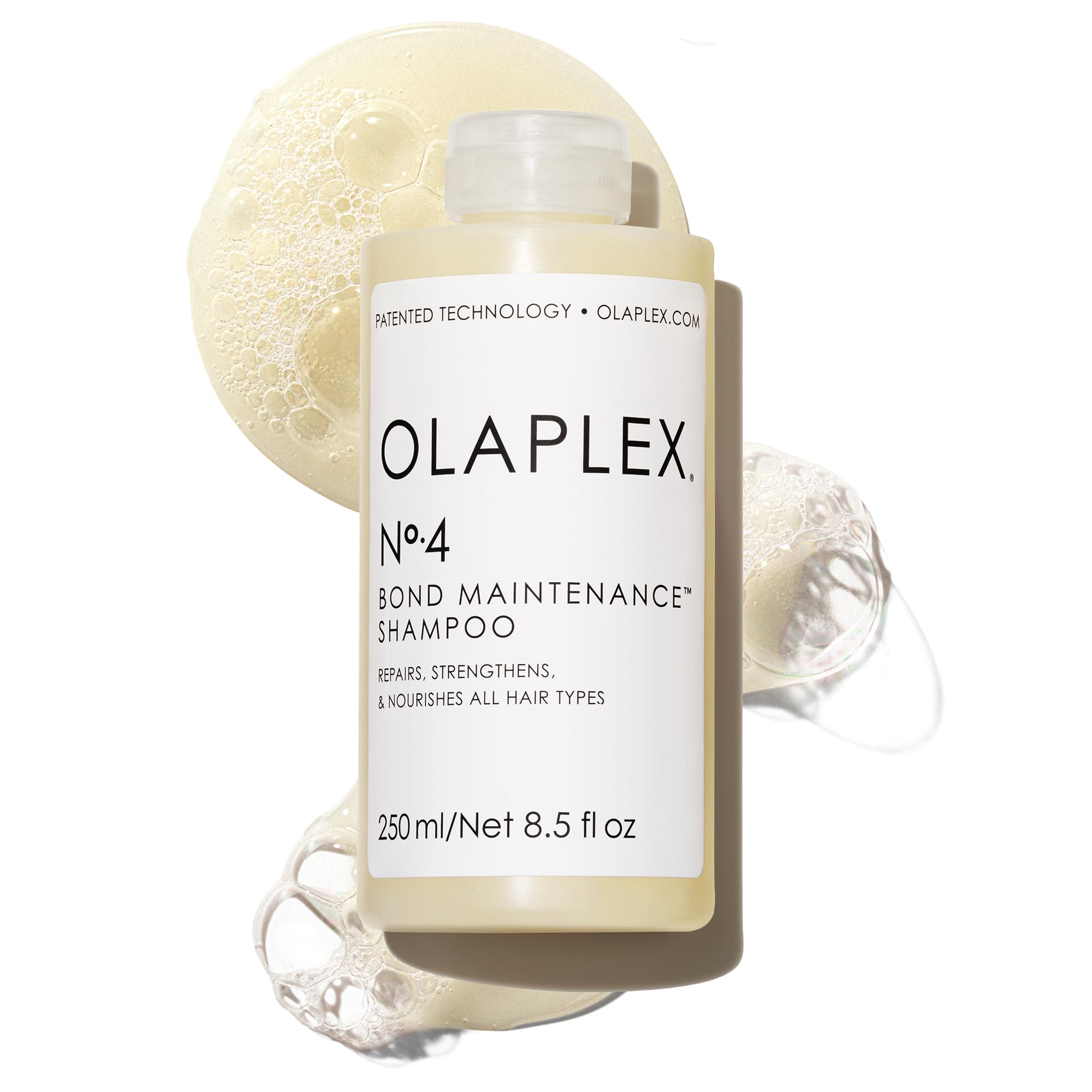 Olaplex Nº.4 front bottle showing packaging and professional benefit