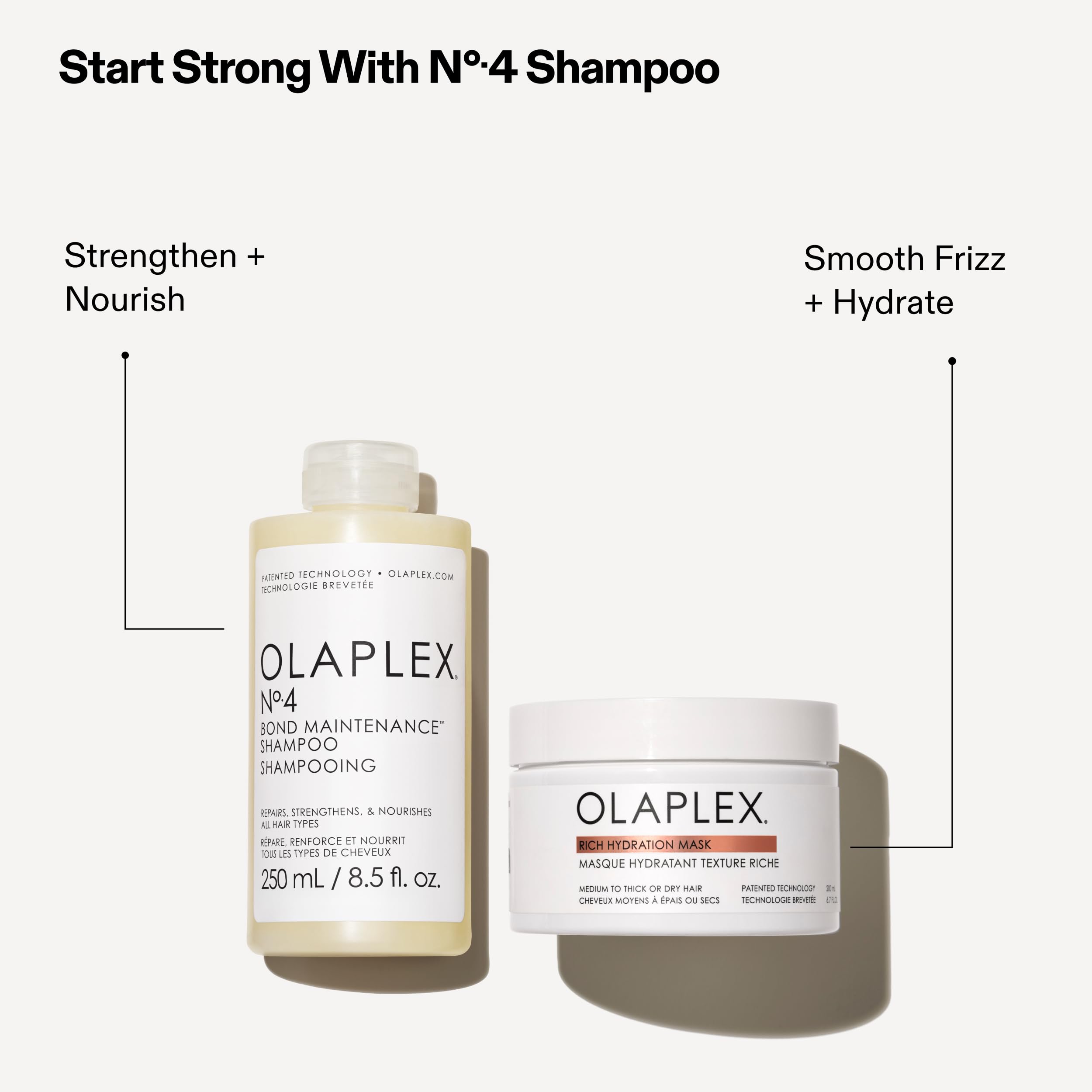 Olaplex cream texture on fingers showing rich feel and quick absorption