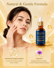 Olavita Skincare ingredient collage with Vitamin C and E for radiance