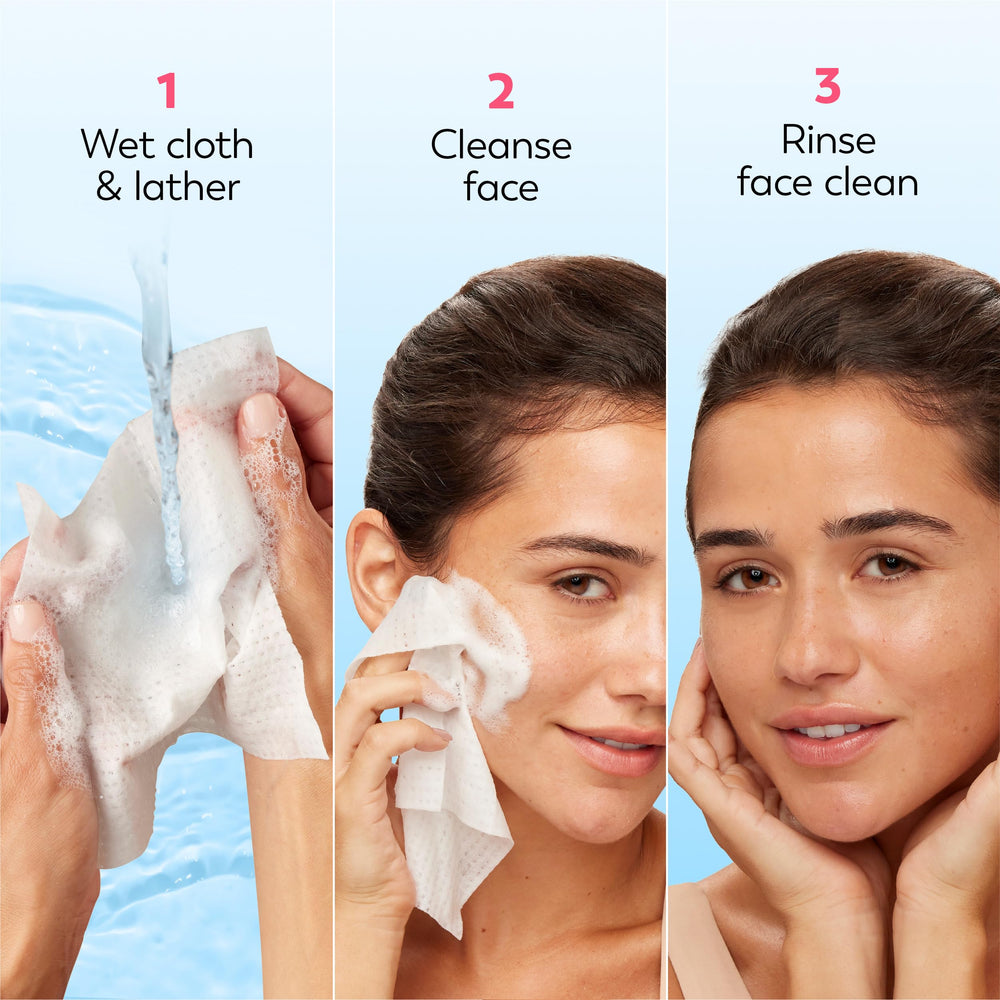Olay clean skin after use showing hydrated soft skin appearance