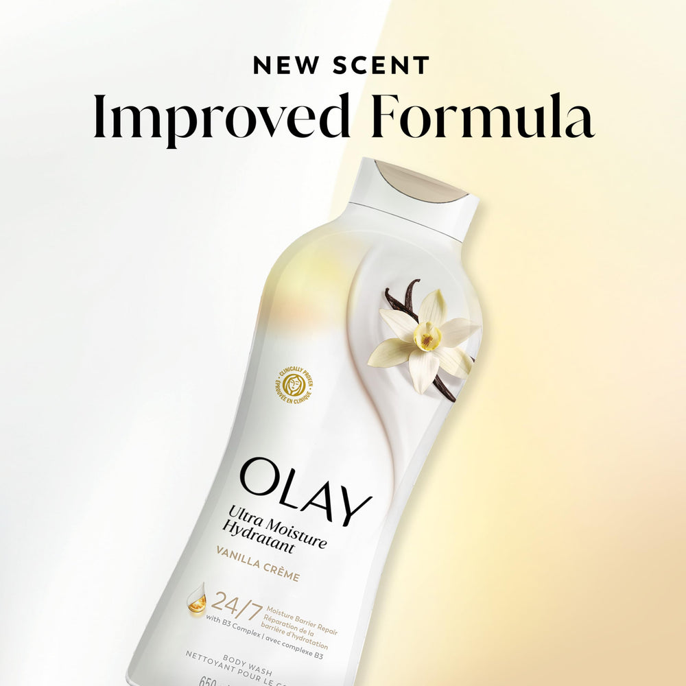 Olay smooth skin after shower close-up showing softer, hydrated appearance