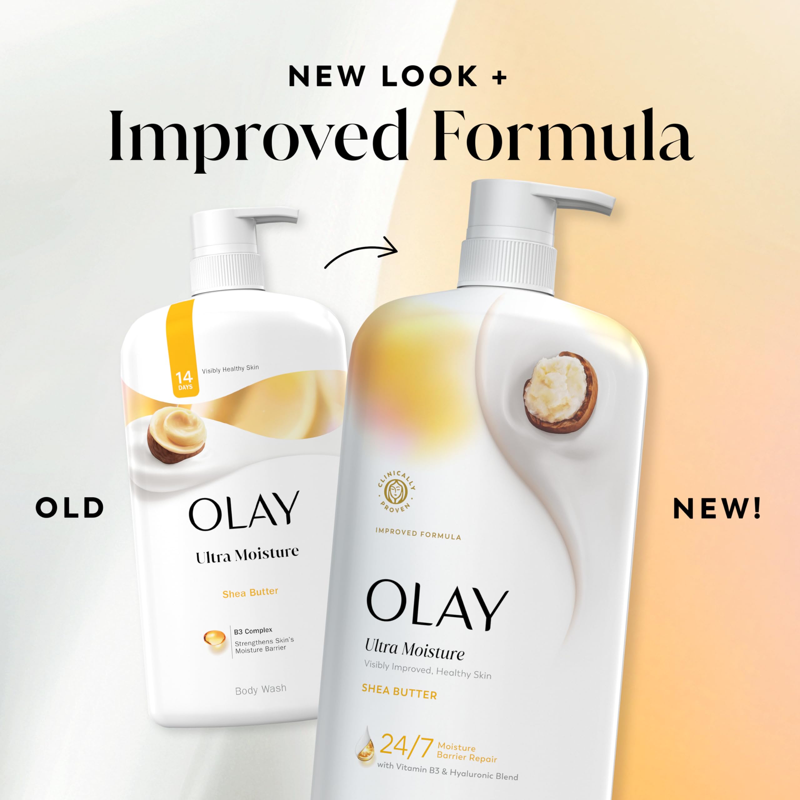 Olay after-use smooth skin close-up showing visibly softer, nourished skin