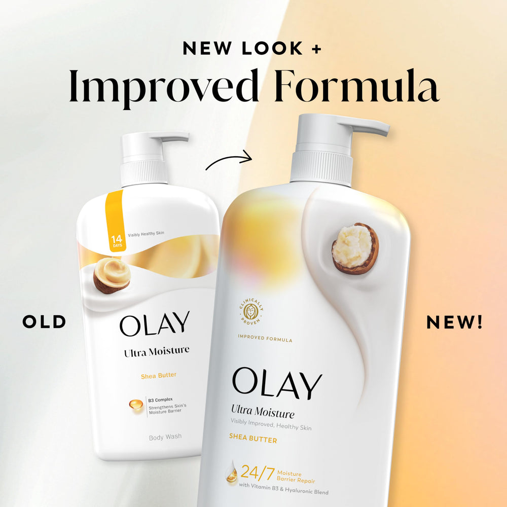 Olay after-use smooth skin close-up showing visibly softer, nourished skin