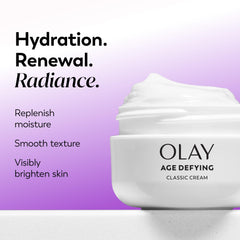 Procter & Gamble Olay ingredient list close-up highlighting renewing benefit