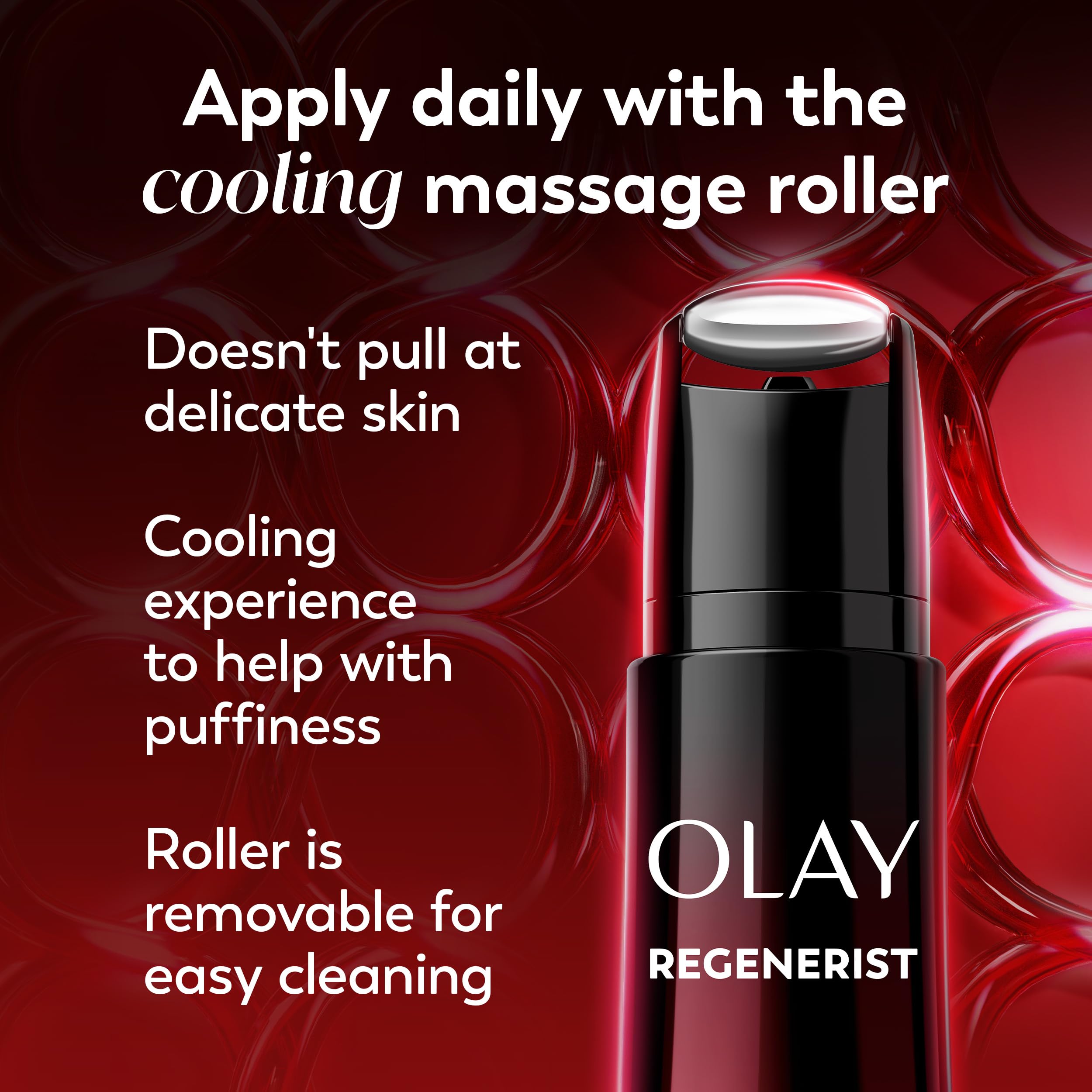 Olay back label close-up showing ingredients and application directions clearly
