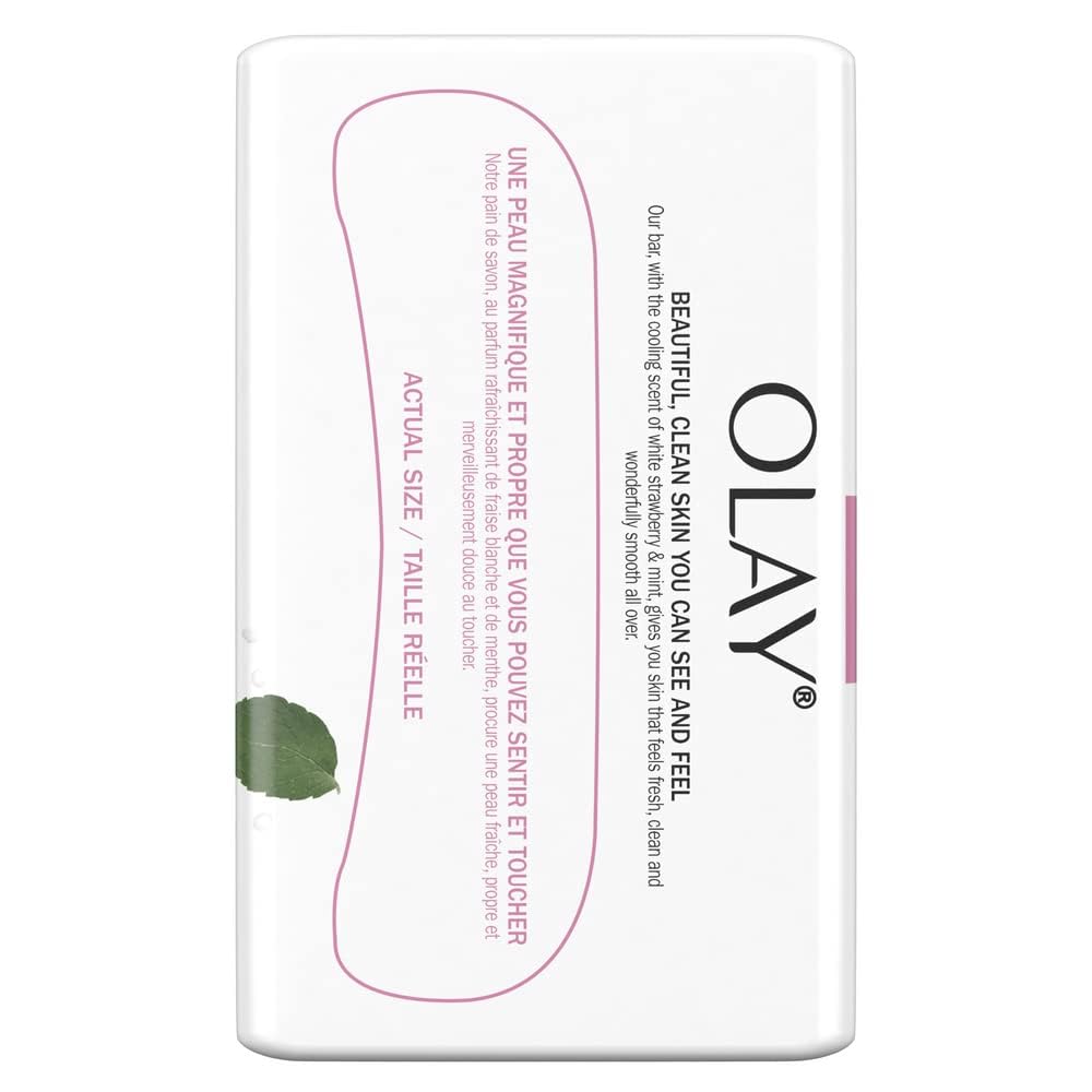 Close-up of Olay beauty bar surface highlighting smooth texture and softness
