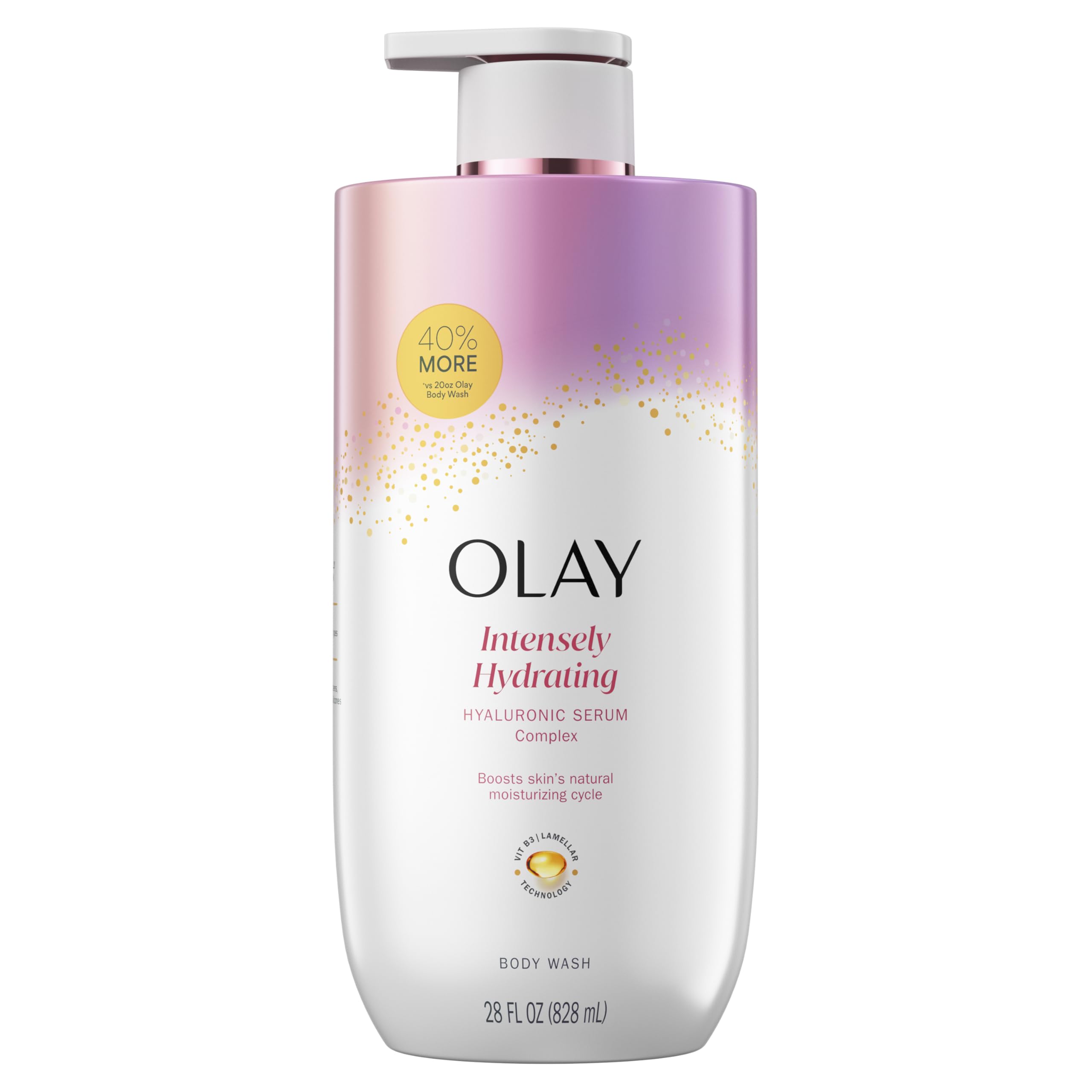 Olay before and after hydration example showing visibly plumper skin